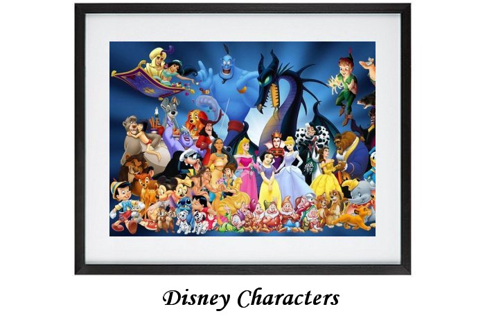 Disney Characters Framed Print